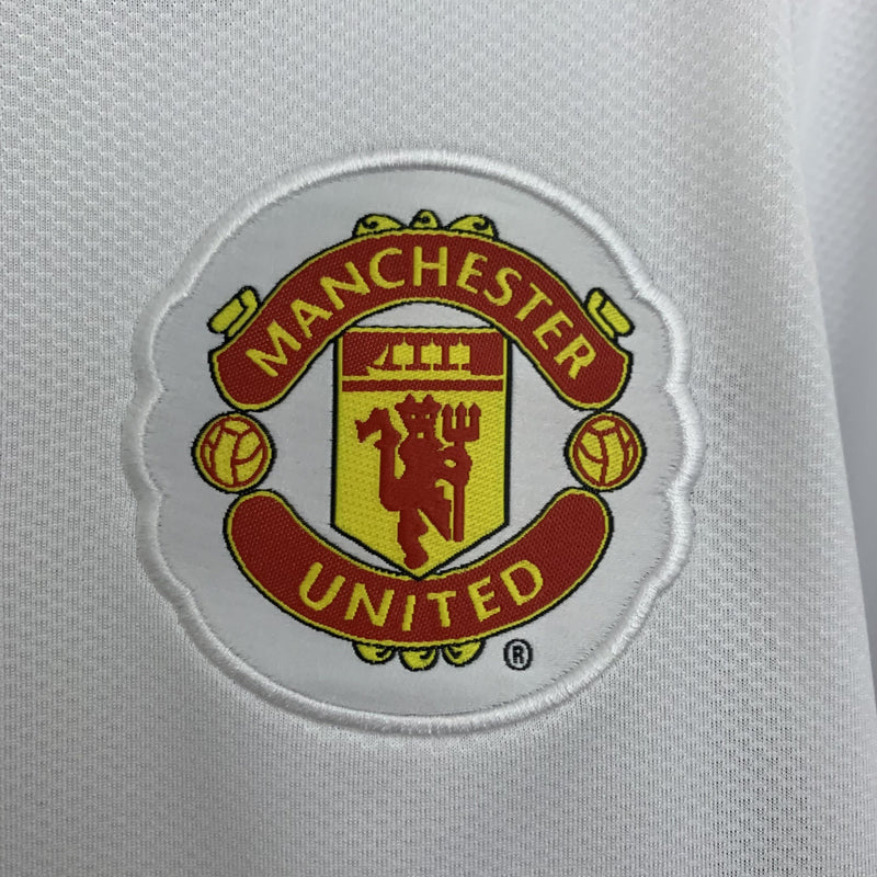 Camisa Retrô Manchester United 2008/2009 Final Champions League - Manga Longa - Branca Away