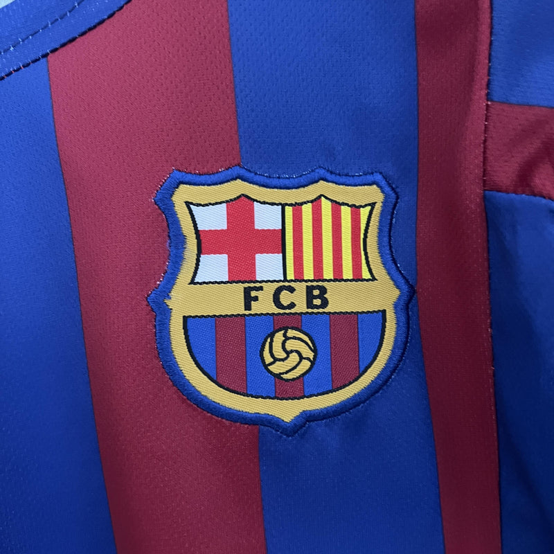 Conjunto Infantil Retrô - Barcelona 2005/06 I Home