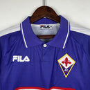 Camisa Retrô Fiorentina 1998 Nintendo I Home - Roxa - Manga Longa Fila