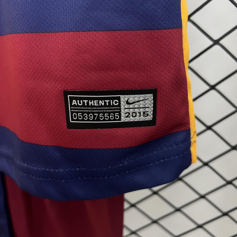 Conjunto Infantil Retrô - Barcelona 2015/16 I Home