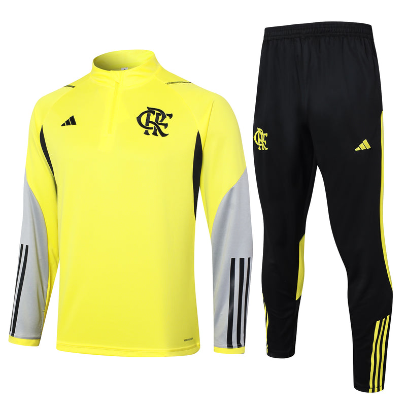 24/25 Conjunto Treino Flamengo - Frio Zíper Curto - Verde e Cinza