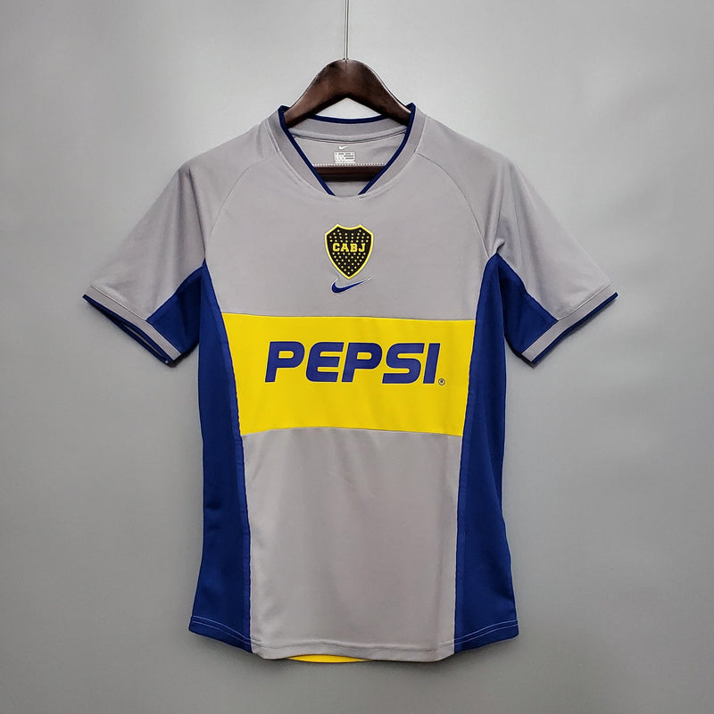 Camisa Retrô Boca Juniors 2002 II Away - Cinza - Nike
