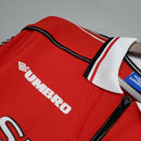 Camisa Retrô Manchester United 1998/1999 I Home - Manga Longa Umbro