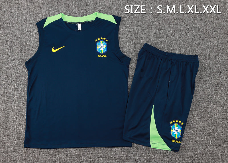 24/25 Conjunto Treino Brasil - Regata - Azul Marinho