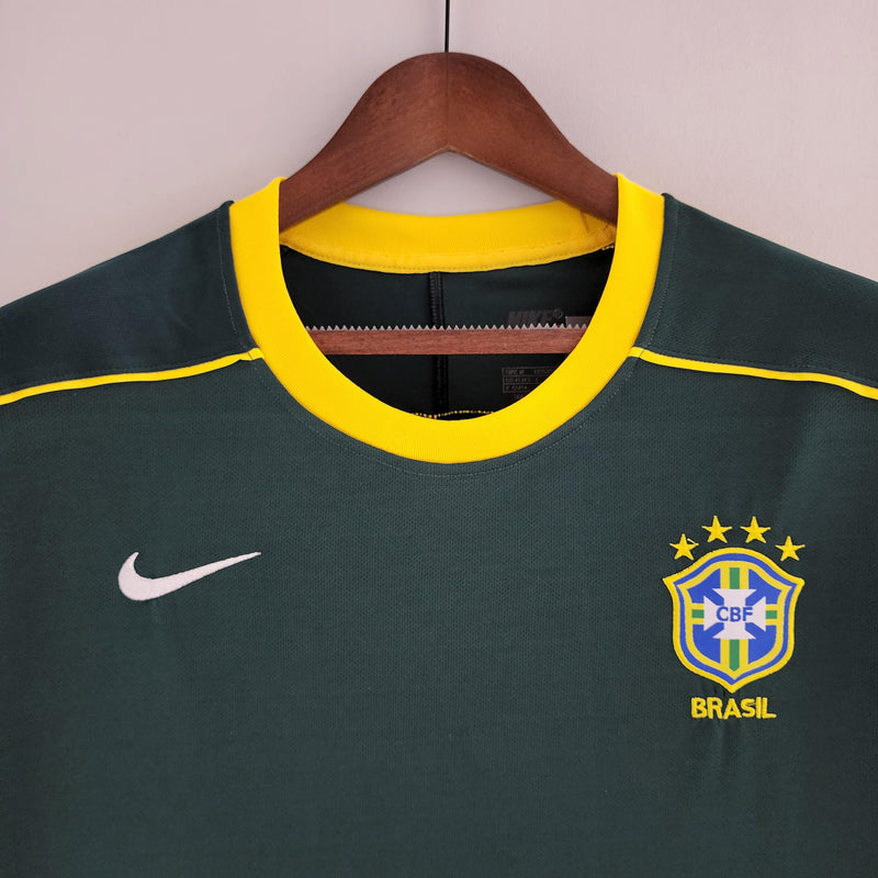 Camisa Retrô Brasil 1998 Verde Goleiro