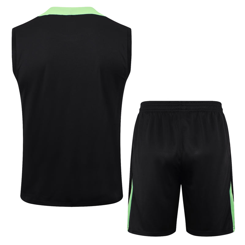 24/25 Conjunto Treino Brasil - Regata - Preto