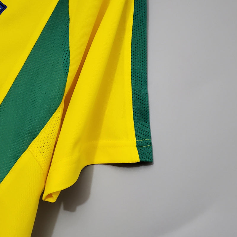 Camisa Retrô Brasil 2002 I Home - Amarelinha - Nike
