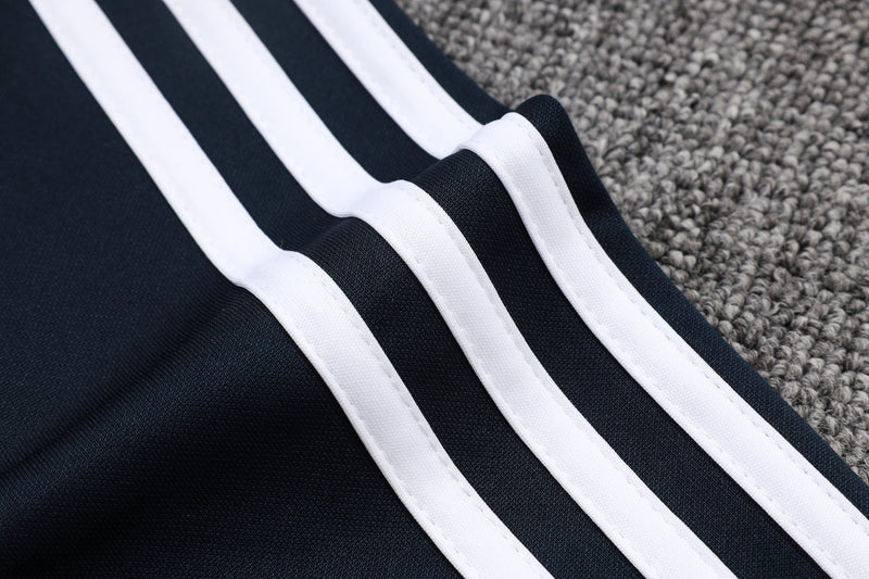 25/26 Conjunto Real Madrid 'Urban Purist' - Frio Zíper Longo - Preto