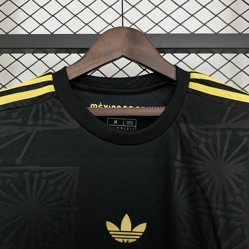 Camisa México 2025 Edição Especial - Femnina - Preta e Dourado