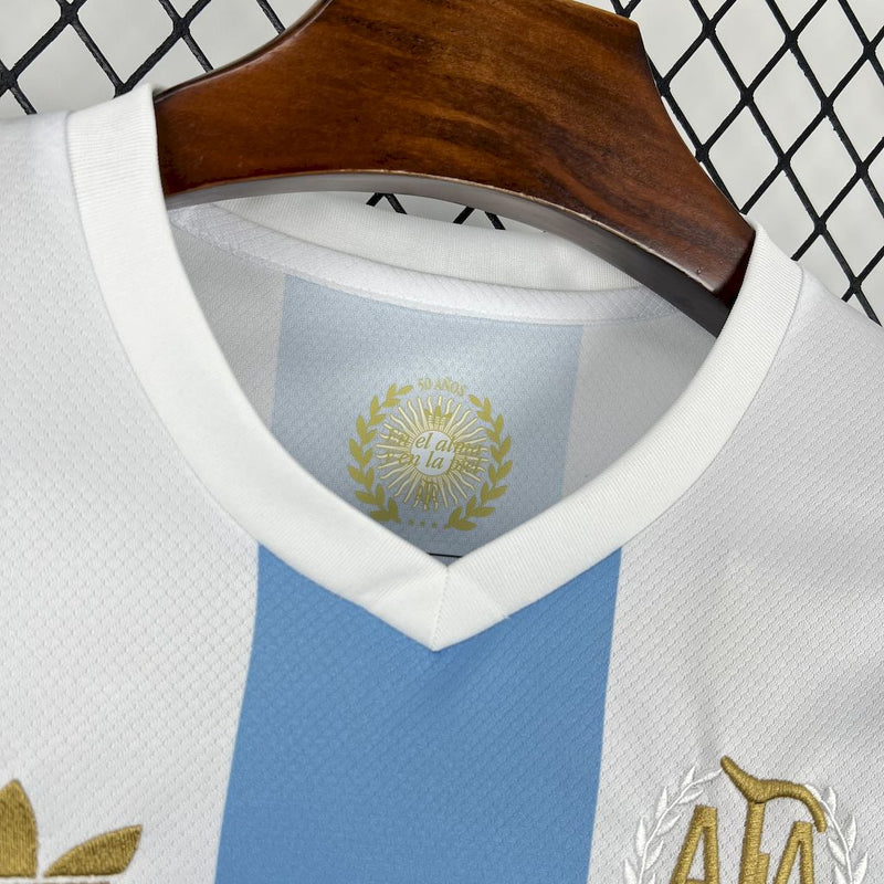Camisa Argentina 50 Anos Grafitada Messi - Torcedor