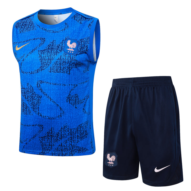 25/26 Conjunto Treino França Regata - Azul