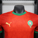 Camisa Marrocos 2025 I Home - Jogador - Vermelha Puma