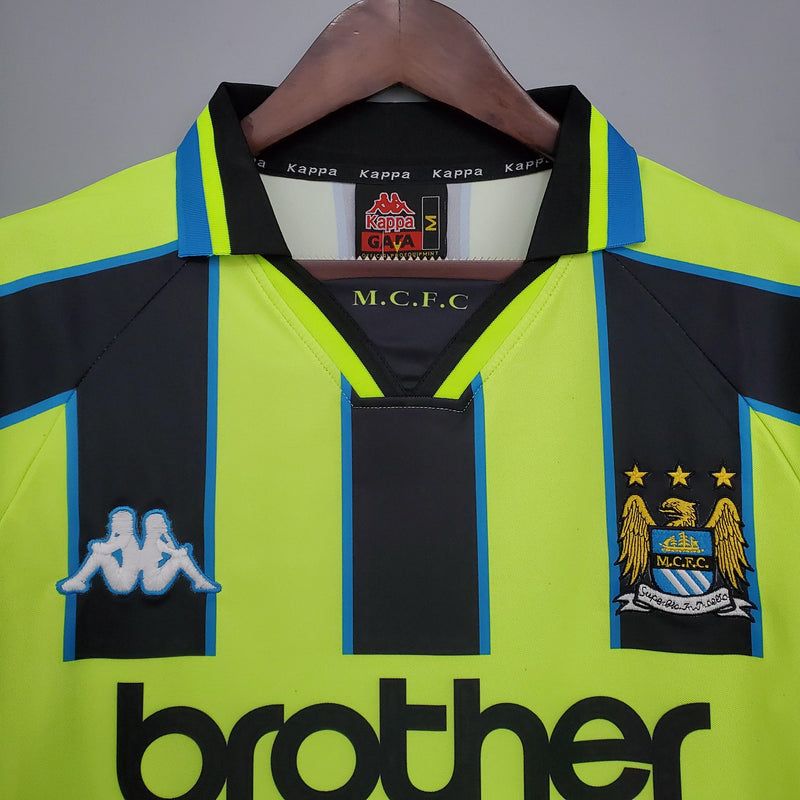 Camisa Retrô Manchester City 1998/1999 II Away - Verde - Kappa