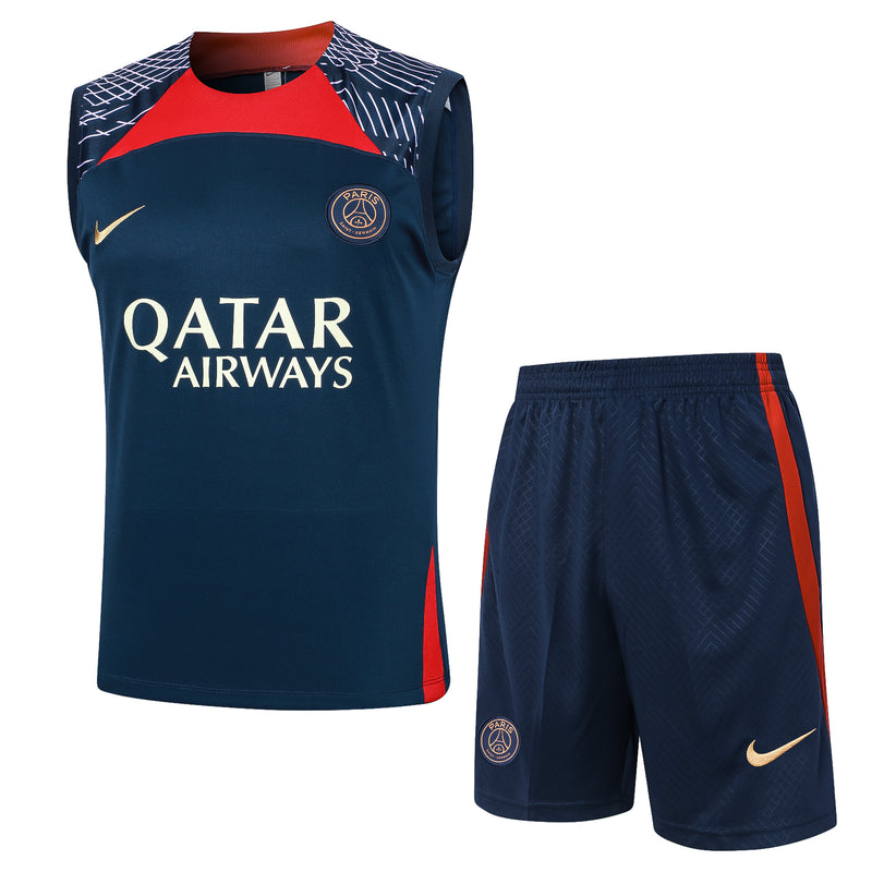 23/24 Conjunto Treino PSG - Regata Calor - Azul