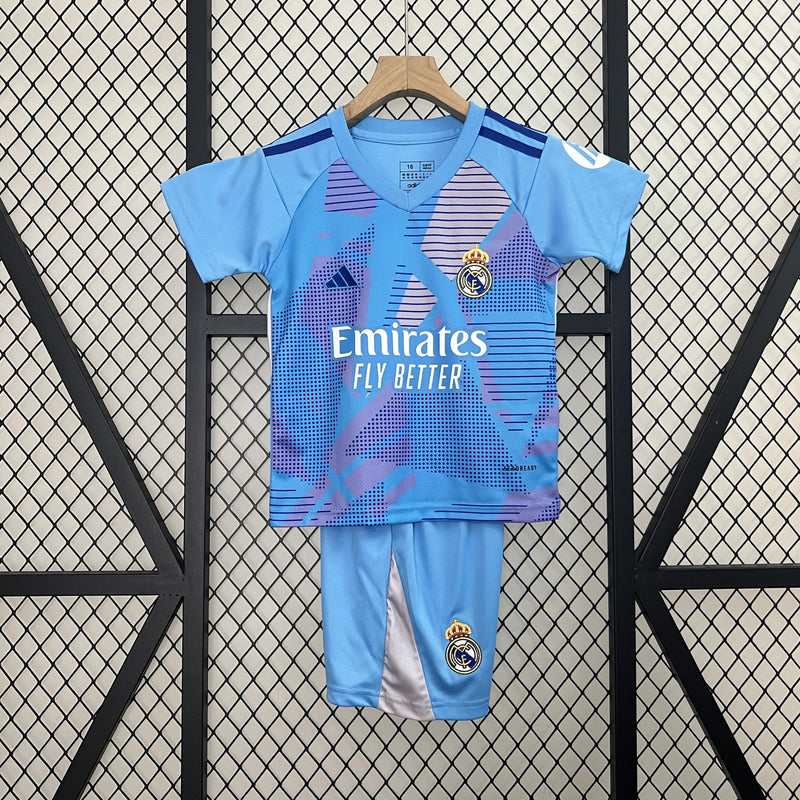 Conjunto Infantil - Real Madrid Goleiro Azul 24/25
