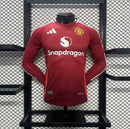 Camisa Manchester United 2024/25 I Home - Jogador Manga Longa