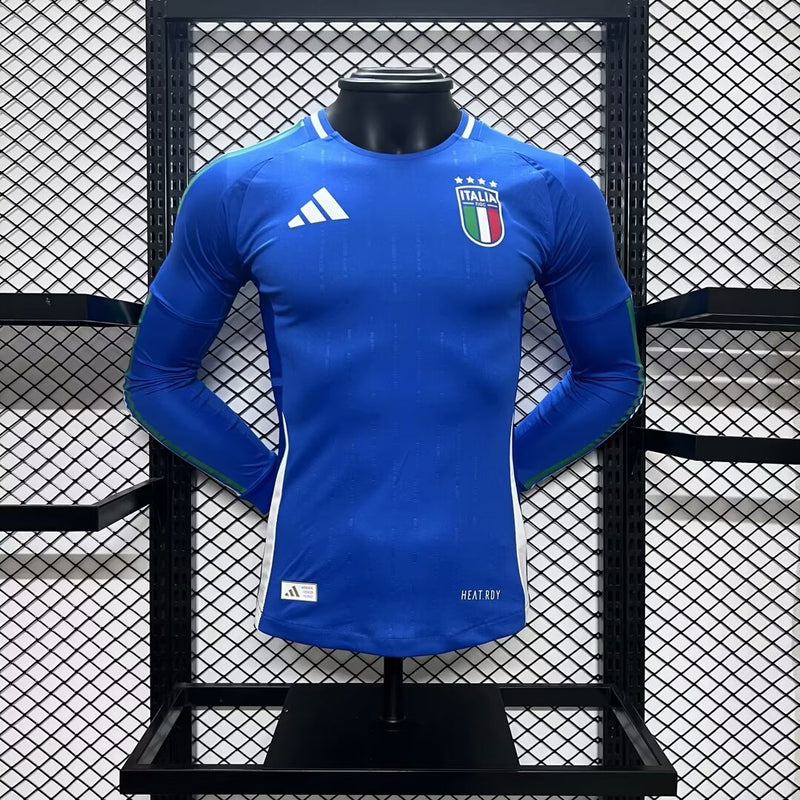Camisa Itália 2024/25 I Home - Jogador Manga Longa