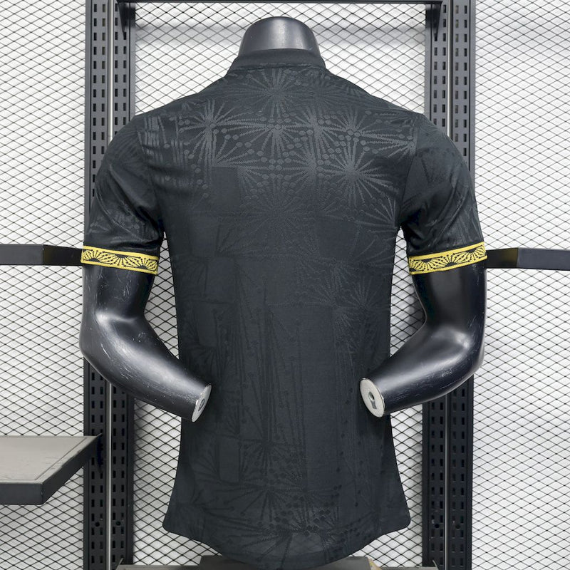 Camisa México 2025/2026 Preta Ouro - Jogador