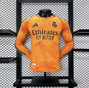 Camisa Real Madrid 2024/25 II Away - Jogador Manga Longa - Laranja
