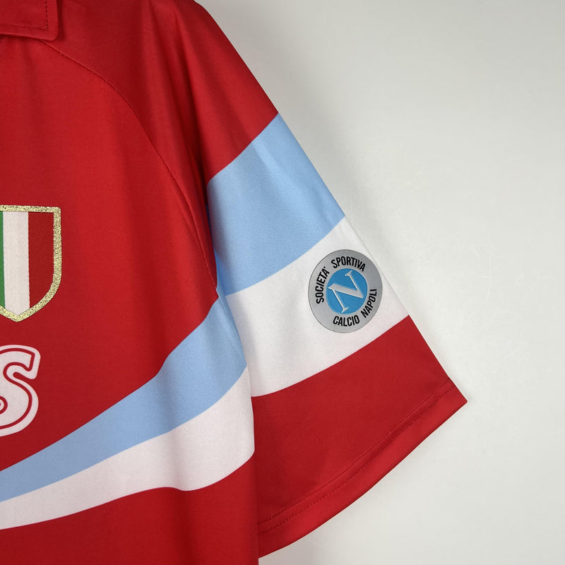 Camisa Retrô Napoli 1990/1991 II Away - Vermelha