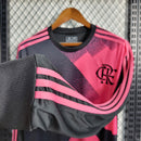 Camisa Flamengo 23/24 - Rosa - Manga Longa Torcedor