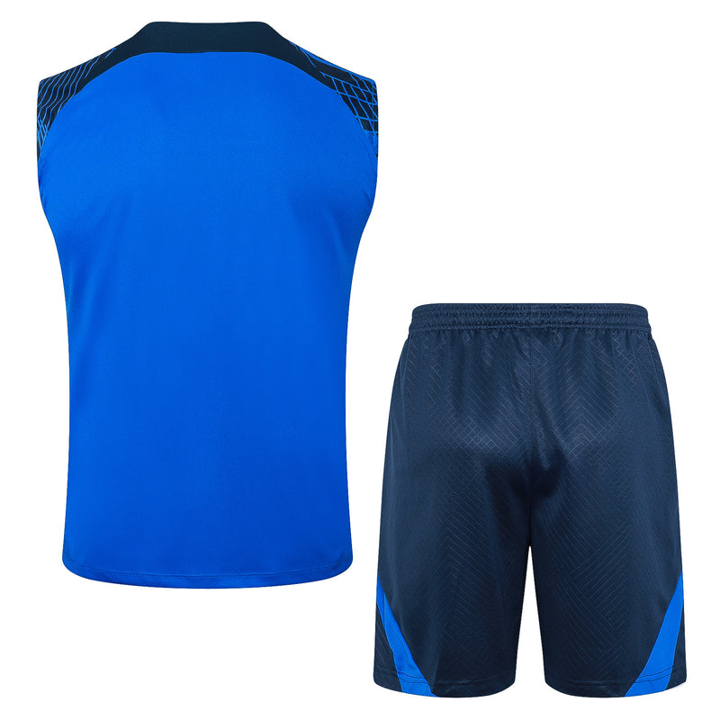 23/24 Conjunto Treino França - Regata - Azul