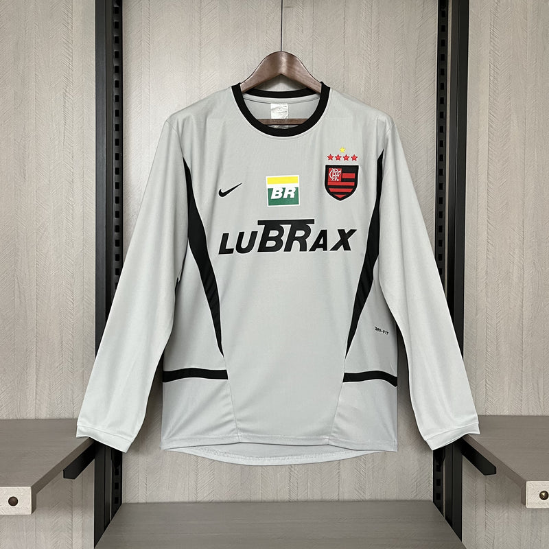 Camisa Retrô Flamengo Goleiro 2002/2003 Cinza - Manga Longa Nike