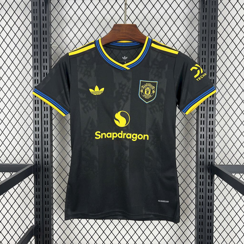 Camisa Manchester United 25/26 III Third - Feminina - Preta
