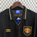 Camisa Retrô Manchester United 1993/1995 Away Preta - Manga Longa