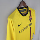 Camisa Retrô Barcelona 2008/2009 II Away Amarela - Manga Longa Nike