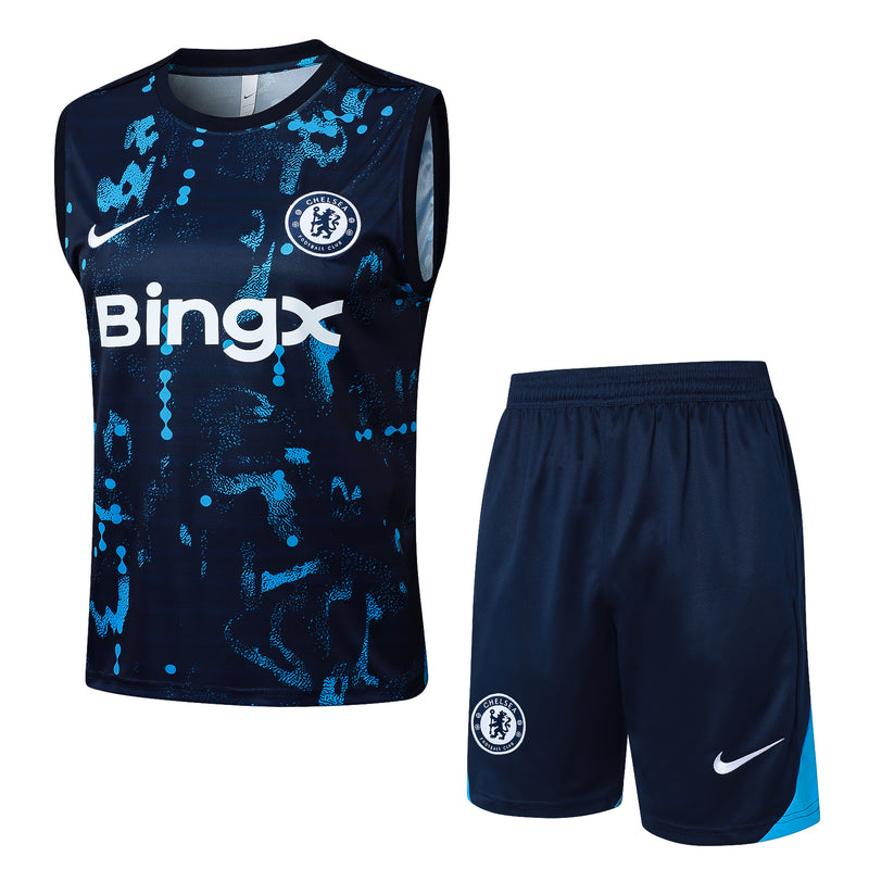 24/25 Conjunto Treino Chelsea Regata - Azul Escuro