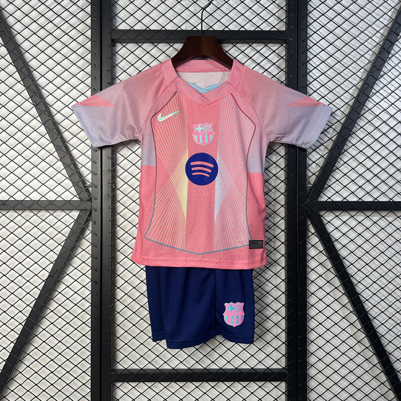 Conjunto Infantil - Barcelona 25/26 Edição Especial Rosa