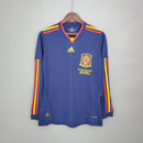 Camisa Retrô Espanha Final Copa 2010 II Away - Azul - Manga Longa Adidas