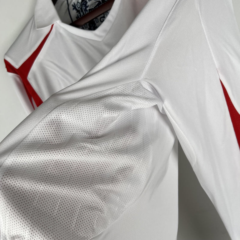 Camisa Retrô Inglaterra 2006 I Home - Manga Longa Umbro