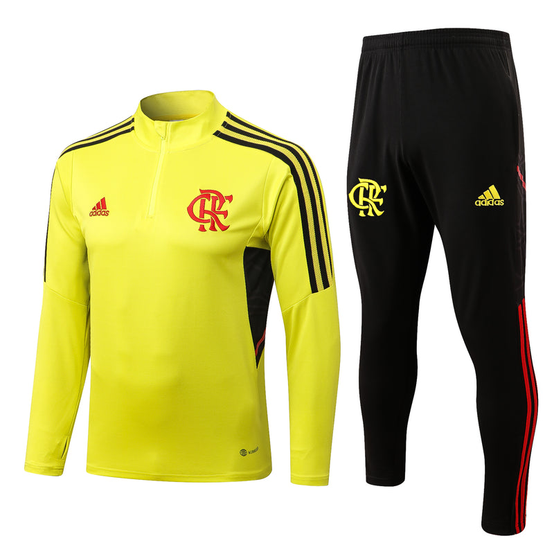 22/23 Conjunto Treino Flamengo - Frio Zíper Curto - Verde