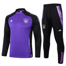 24/25 Conjunto Treino Alemanha - Frio Zíper Curto - Roxo Com Preto