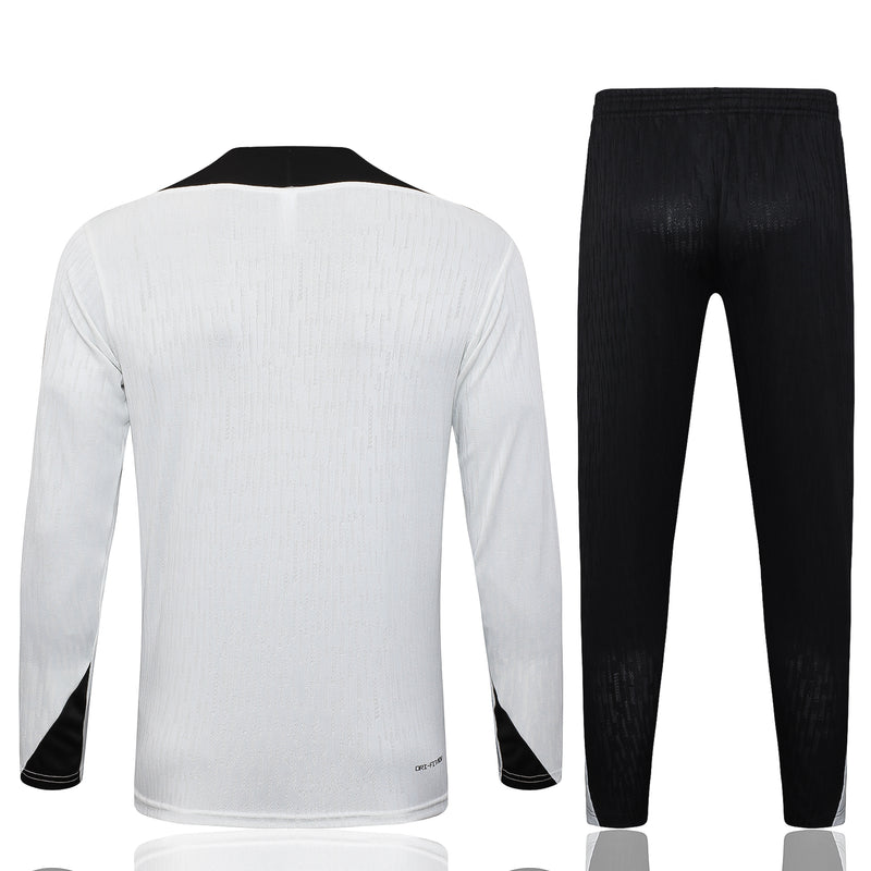 25/26 Conjunto Treino Liverpool - Frio Zíper Curto - Branco
