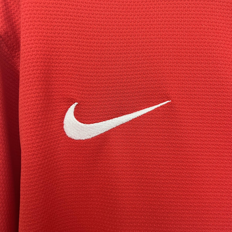 Camisa Retrô Manchester United 2013/14 Home - Manga Longa