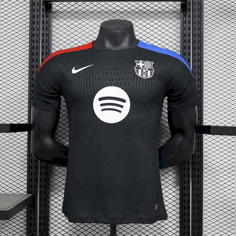 Camisa Barcelona 2024/2025 Pré-Jogo - Preta - Jogador
