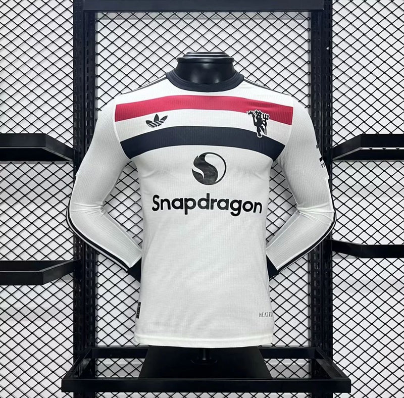 Camisa Manchester United 2024/2025 III Third Manga Longa Jogador Branca