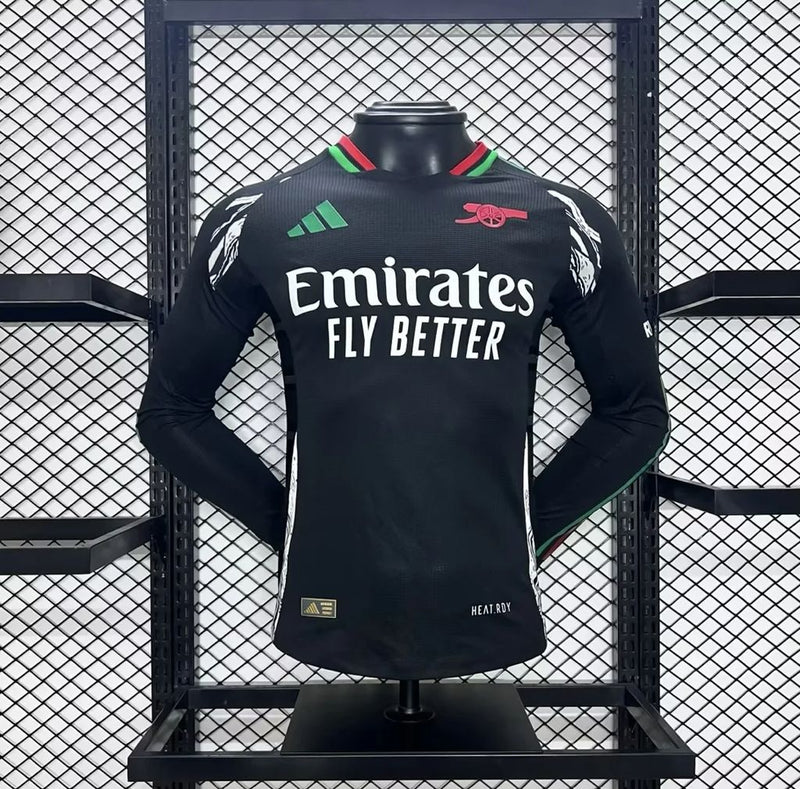Camisa Arsenal 2024/2025 II Away - Preta - Manga Longa Jogador