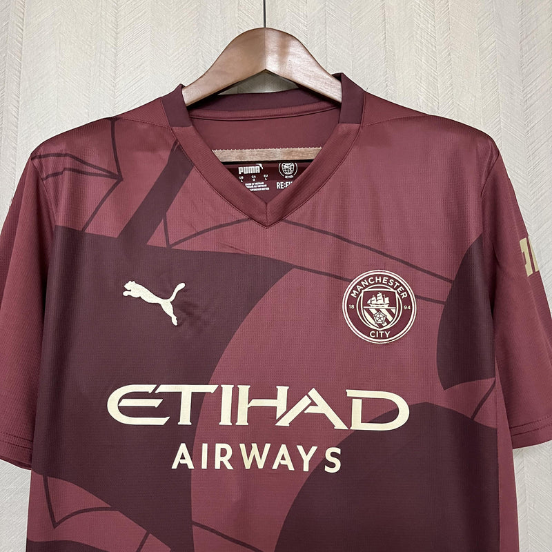 Camisa Manchester City 2024/25 III Third - Torcedor - Vermelha