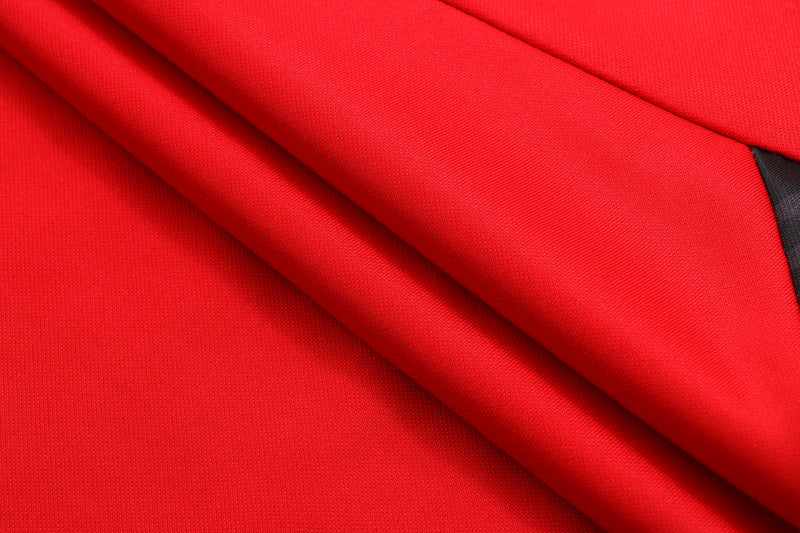 22/23 Conjunto Treino Flamengo - Frio Zíper Curto - Vermelho Amarelo