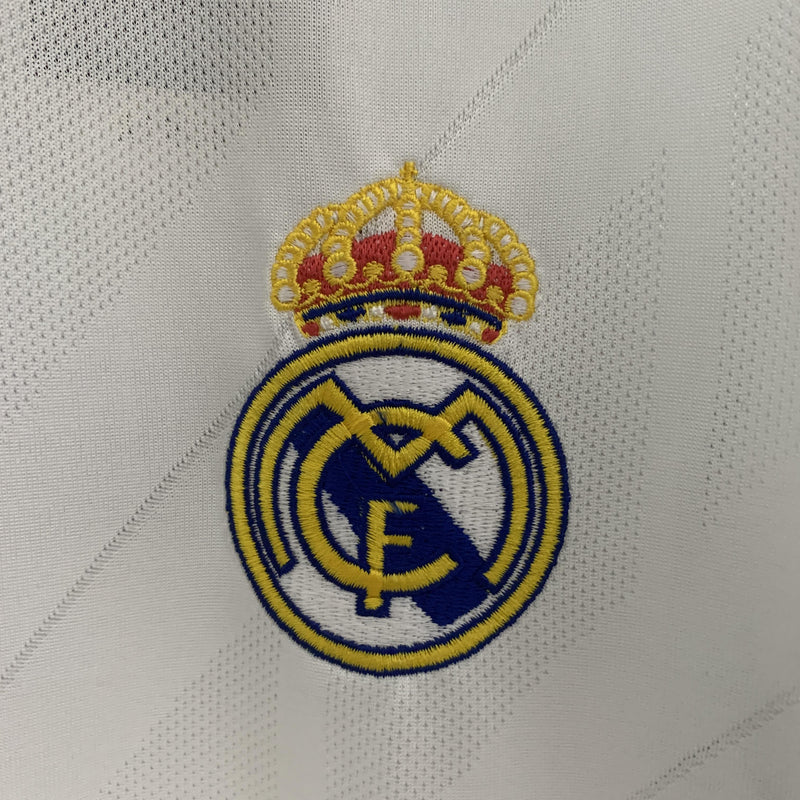Camisa Retrô Real Madrid 2017/2018 I Home - Manga Longa Adidas