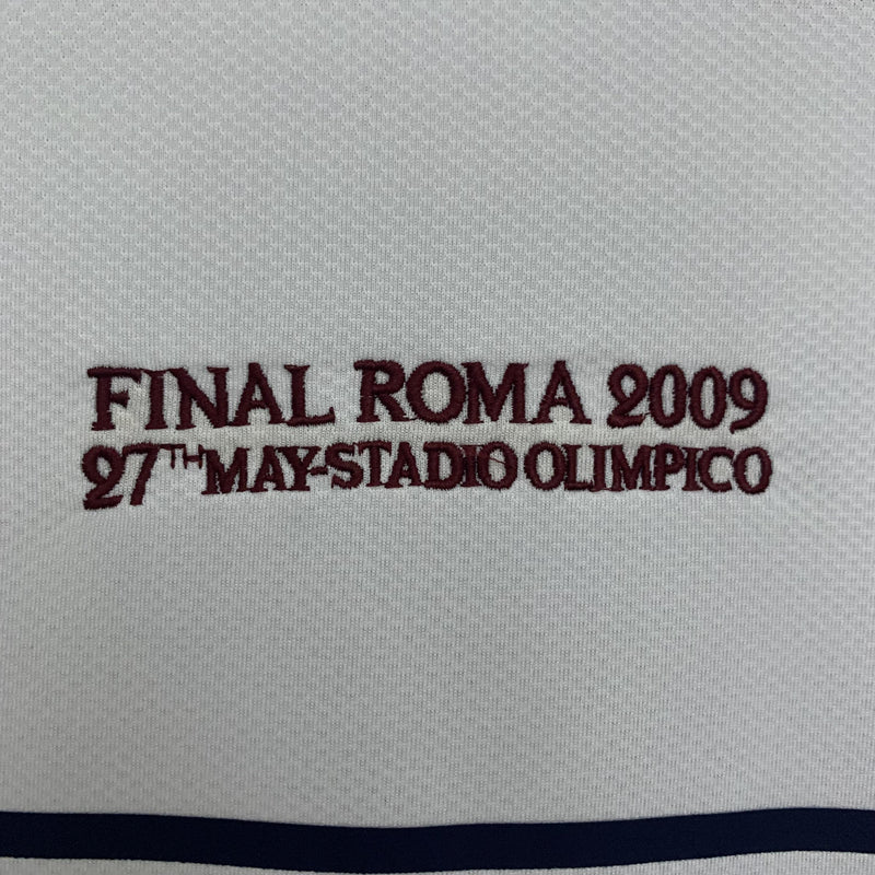 Camisa Retrô Manchester United 2008/2009 Final Champions League - Manga Longa - Branca Away