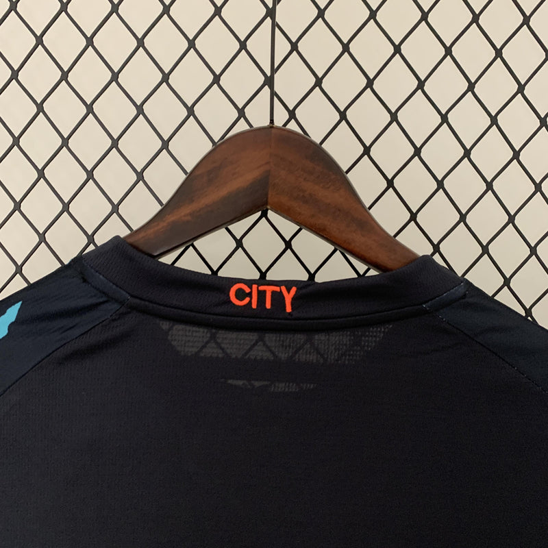 Camisa Manchester City 2023/24 III Third - Torcedor Manga Longa - Preta