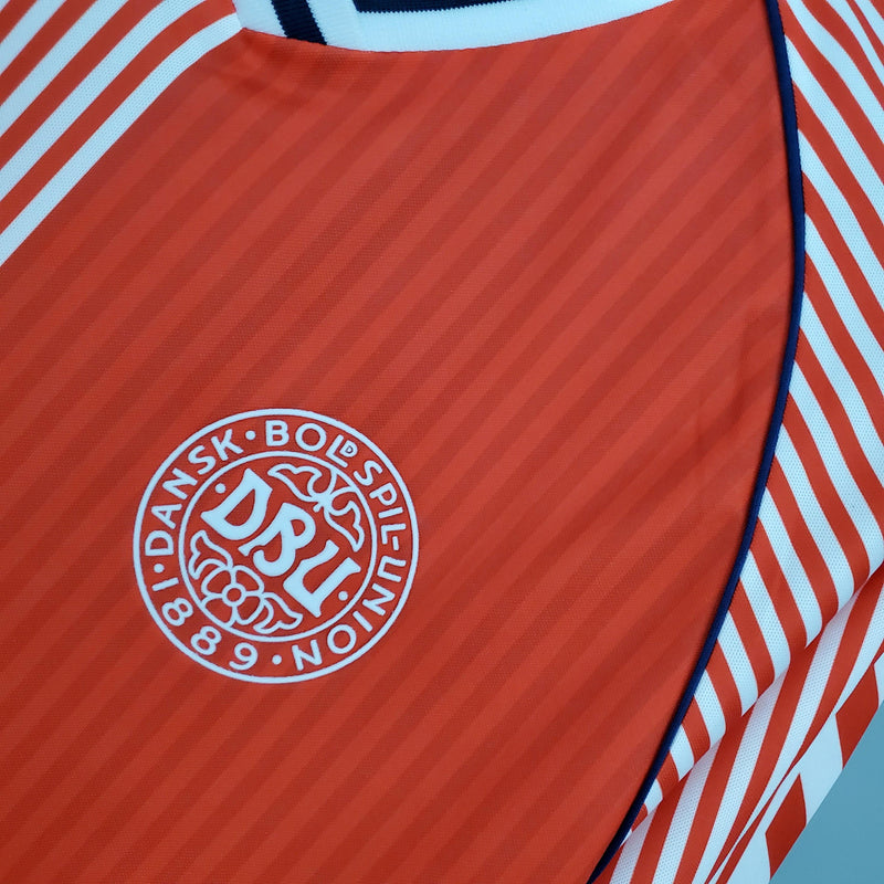 Camisa Retrô Dinamarca 1986 I Home - Hummel