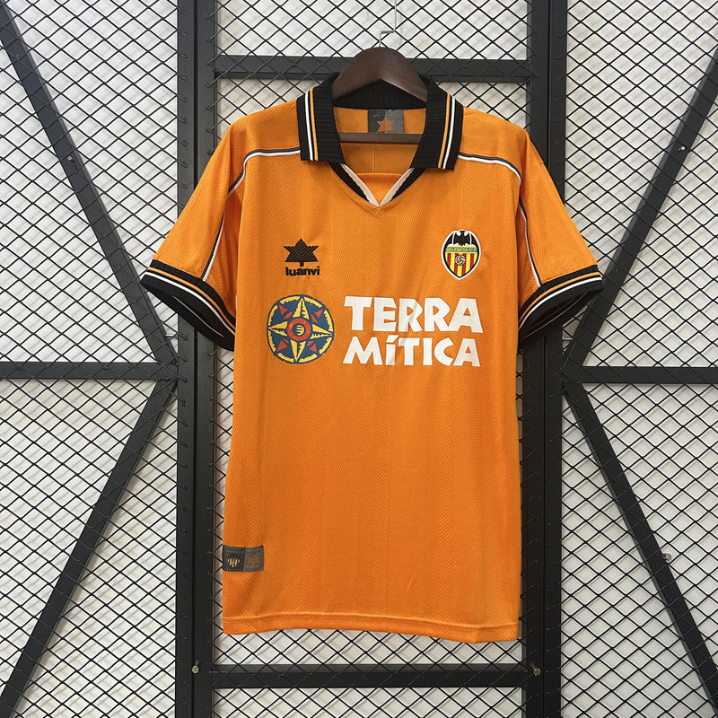 Camisa Retrô Valencia 1999/2000 II Away - Laranja - Luanvi