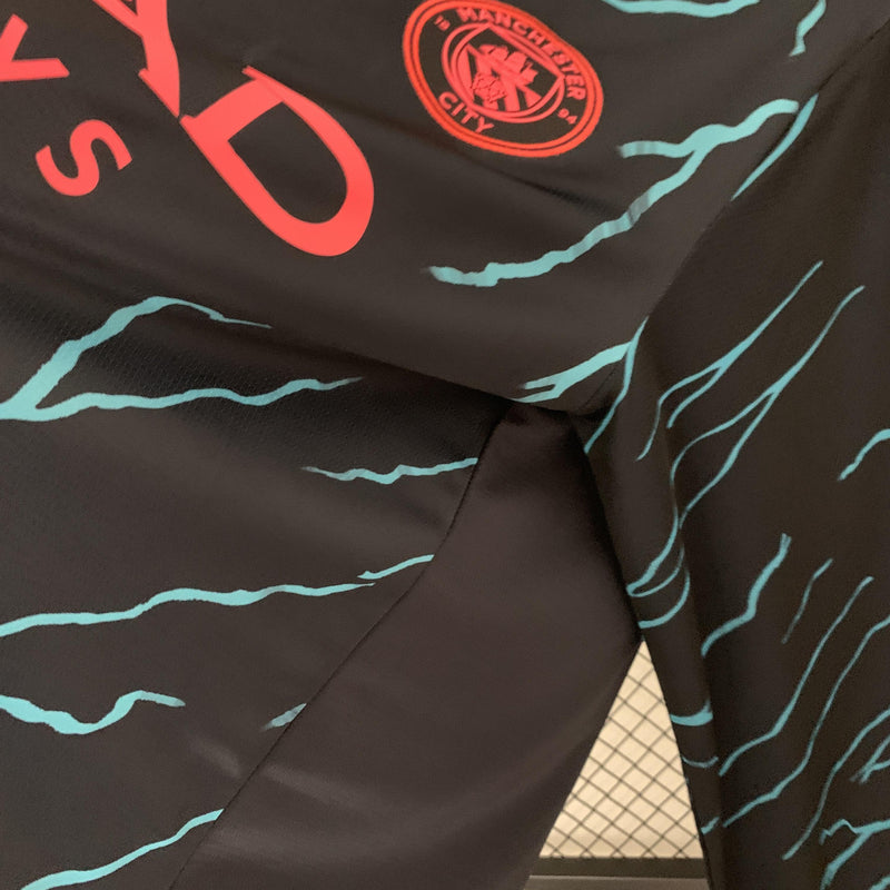 Camisa Manchester City 2023/24 III Third - Torcedor Manga Longa - Preta