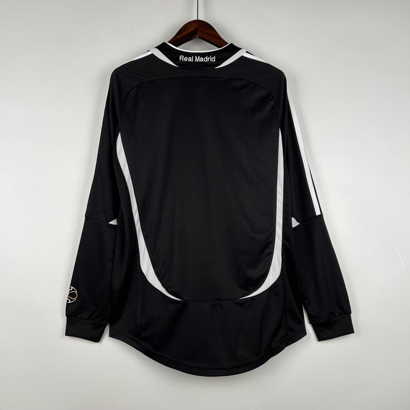 Camisa Retrô Real Madrid 2006/2007 III Third - Preta Manga Longa Adidas